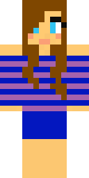 Striped Beach Cutie Minecraft skin