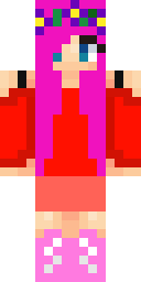 Magenta Streak Girl Minecraft skin