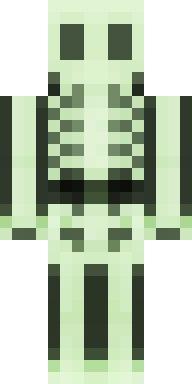 Glowing Bone Stalker Minecraft skin