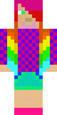 Rainbow Raver Minecraft skin