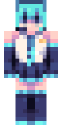 Teal Idol Diva Minecraft skin