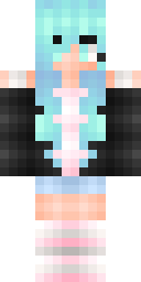Aqua Mermaid Girl Minecraft skin