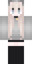 Gray Hood Blonde Minecraft skin