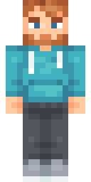 Teal Hoodie Steve Minecraft skin