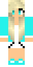 Teal Beach Blonde Minecraft skin