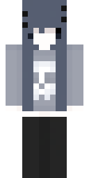 Ash Gray Hood Minecraft skin