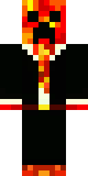 Fire Creeper Hood Minecraft skin