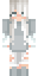 Pale Silver Maiden Minecraft skin