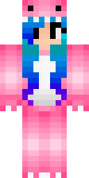 Axolotl Girl Pink Minecraft skin