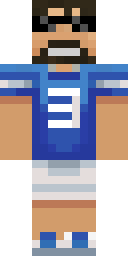 Blue Jersey Jock Minecraft skin