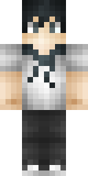 Ink Hood Anime Boy Minecraft skin