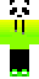Lime Panda Hood Minecraft skin