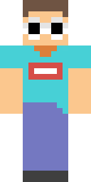 Retro Blue Tee Minecraft skin