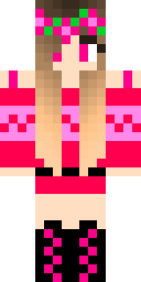 Pink Floral Blonde Minecraft skin