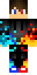 Fire Ice Split Minecraft skin