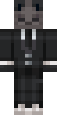 Gray cat in a ball gown Minecraft skin