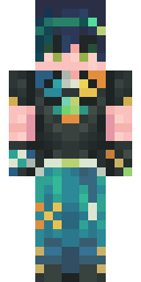 Teal Sailor Anime Minecraft skin