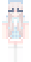 Pastel Blue Princess Minecraft skin