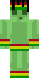 Rasta Cactus Warrior Minecraft skin