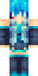Cyan Idol Anime Girl Minecraft skin