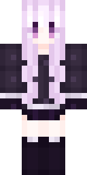 Pastel Lilac Anime Girl Minecraft skin