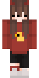 Cozy Red Hoodie Girl Minecraft skin