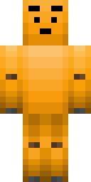 Orange Blocky Man Minecraft skin
