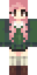 Pastel Pink Schoolgirl Minecraft skin