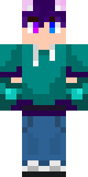 Teal Punk Boy Minecraft skin