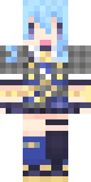 Azure Warrior Maiden Minecraft skin