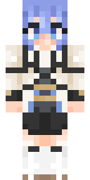 Blue Maid Anime Minecraft skin