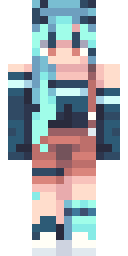 Aqua Idol Dancer Minecraft skin