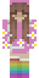 Rainbow Cottage Girl Minecraft skin