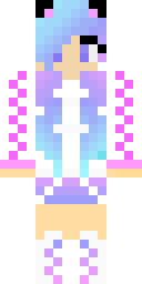 Neon Hoodie Girl Minecraft skin