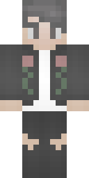 Silver Hair Rose Boy Minecraft skin