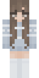 Brunette White Dress Minecraft skin