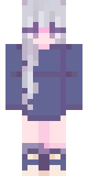 Silver Hair Girl Minecraft skin