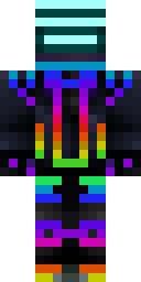 Rainbow Glitch Spirit Minecraft skin