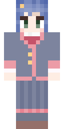Blue Hair Hoodie Girl Minecraft skin