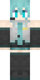 Cyan Twintail Diva Minecraft skin
