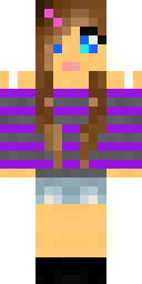 Purple Stripe Blonde Minecraft skin