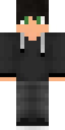 Green Hair Hoodie Boy Minecraft skin