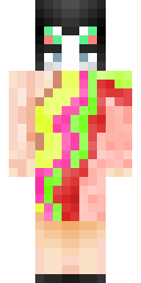 Rainbow Melt Alien Minecraft skin