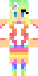 Candy Rainbow Girl Minecraft skin