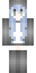 Icy Blue Anime Girl Minecraft skin