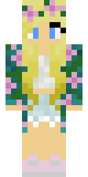 Blonde Floral Fairy Minecraft skin