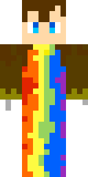 Rainbow Cape Hero Minecraft skin