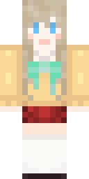Blonde Teal Schoolgirl Minecraft skin