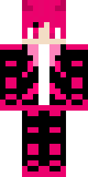 Pink Heart Punk Minecraft skin