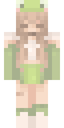 Mint Bunny Sweetheart Minecraft skin